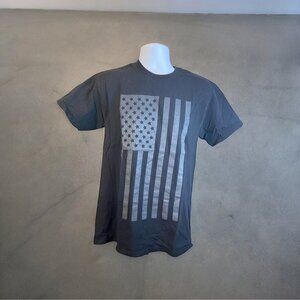 Gildan Unisex  Medium American Flag Graphic TShirt Black Cotton Patriotic USA